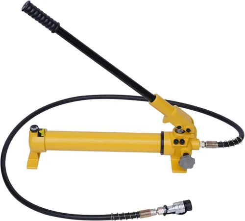 Vista 15 de Bomba de mano hidráulica 10T 10000Psi Tipo Separado Kit de bomba hidráulica manual de Ram con mango antideslizante Bolas de acero y anillo