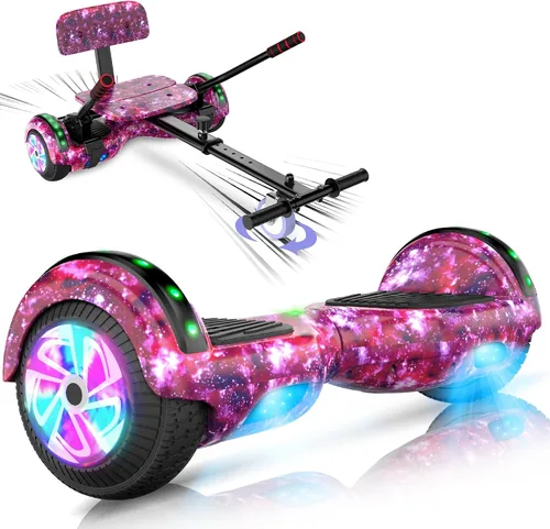 Vista 10 de CBD Patinete con luces LED Corlorful, ruedas de 6.5 pulgadas, scooter doble de 300 W para niños, niñas, niños y adultos, todas las edades
