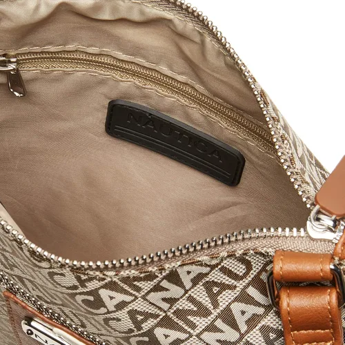 Vista 5 de Nautica Bolso bandolera Lakeside Signature Jaquard North South para mujer