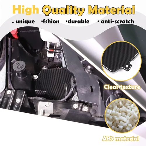 Vista 3 de Cubierta de torre de choque frontal compatible con Chevrolet Corvette C8 2020-2023, cubierta de panel de protección de impactos de plástico ABS