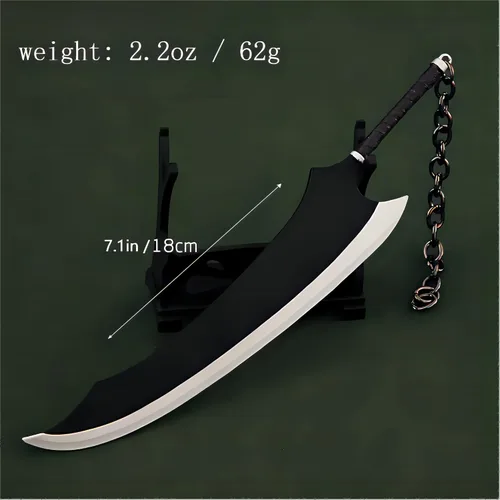 Vista 3 de Ichigo Bankai - Llavero de espada Zangetsu y Tensa Zangetsu Regalo de anime para niños, adolescentes, mujeres, hombres fanáticos