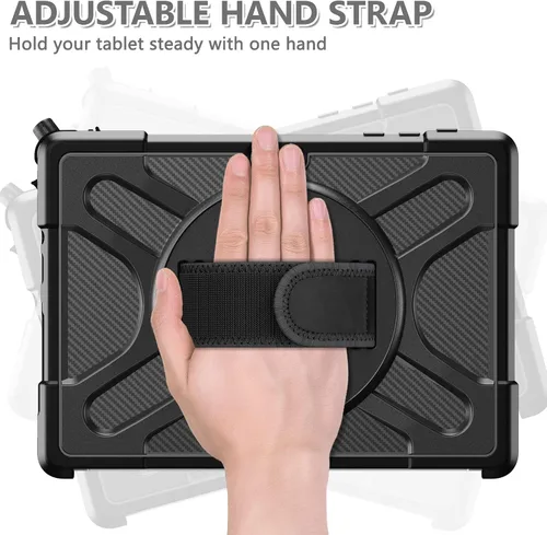Vista 7 de Junfire Funda para Microsoft Surface Go 4 2023/Surface Go 3/Surface Go 2, a prueba de golpes, Surface Go de 10.5 pulgadas, correa de mano/soporte