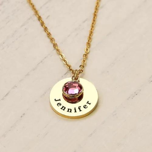 Vista 3 de Personalized Birthstone Name Necklace for Mom Daughter Wife Girlfriend Grandma Custom Engraved Family Jewelry, Two Three Children, Mother's Day
