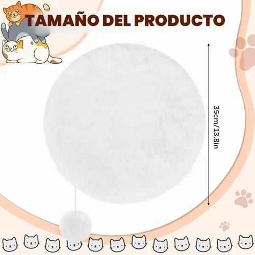Vista 2 de Abbylike Paquete de 3 cojines redondos de 14 pulgadas para cama de perro