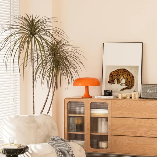 Vista 4 de Huga Collective Mandarin Dream - Lámpara de mesa regulable Lámpara de mesa de hongos retro vintage para iluminación ambiental