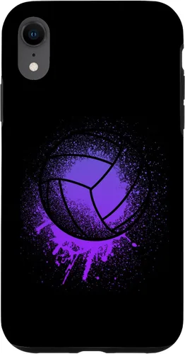 Vista 23 de iPhone 15 Jugador de Voleibol Deporte Niñas Mujeres Bday Purple Beach Team Case