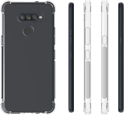 Vista 5 de USTIYA Funda para LG K50S Clear TPU Cuatro Esquinas Cubierta Protectora Transparente Suave Funda