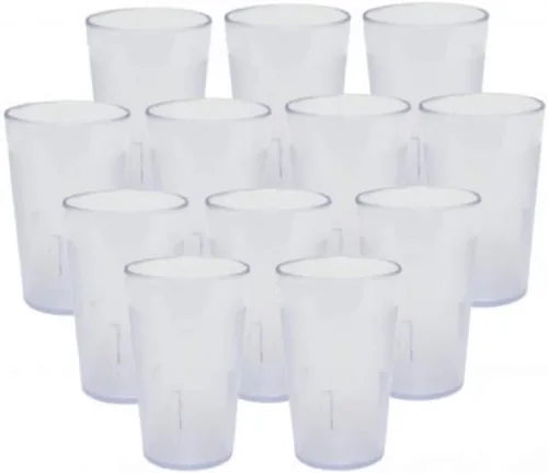 Vista 20 de TrueCraftware - Juego de 12 vasos de color ámbar de 5 onzas. Vasos reutilizables de té helado de alta calidad, apilables, aptos para lavavajillas