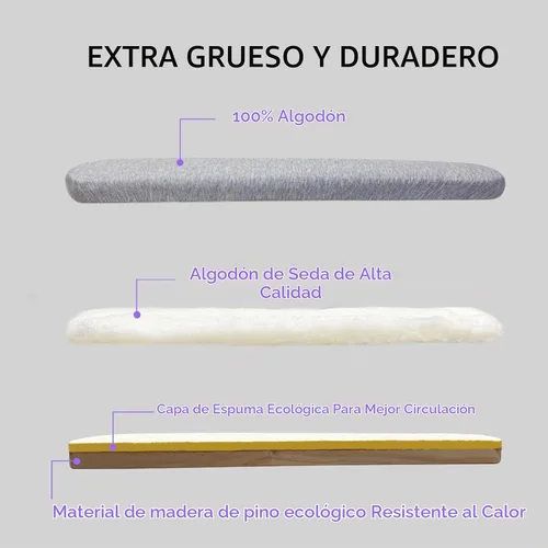 Vista 3 de Pantalones acolchados y tablas de planchar de manga con acolchado ultra grueso, tabla de planchar de doble cara, gris