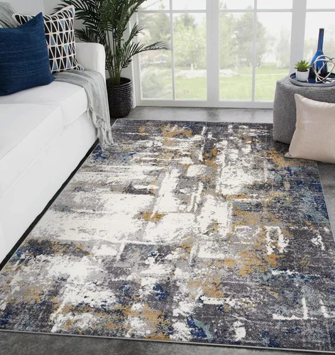Vista 10 de LUXE WEAVERS Abstract Medium Pile Area Rug Beige 6x9