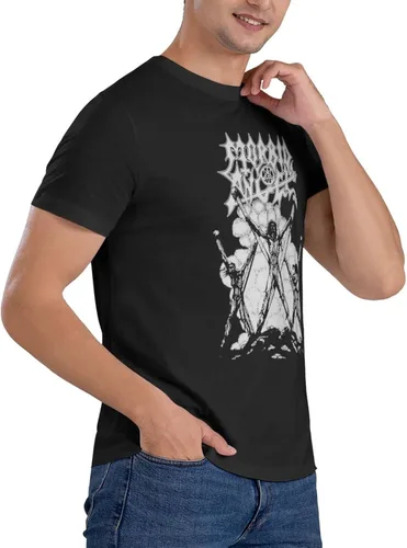 Vista 5 de PEYDEN Morbid Angel T Shirt Men Summer Fashion Breathable Cotton Round Neckline Shirt Sports Fitness Short Sleeve Tees