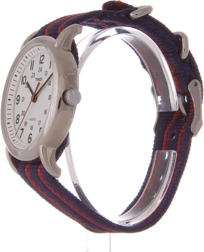Vista 8 de Timex Reloj unisex Weekender de 1496in Negro Weekender Slip Through - Reloj de correa de nailon