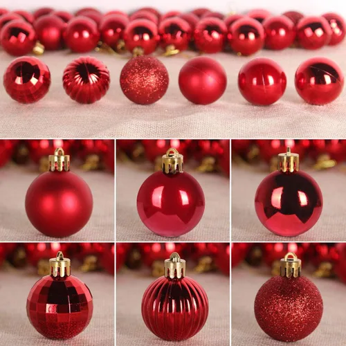Vista 114 de Esferas pequeñas de Navidad de bronce y dorado de 1.6 pulgadas, adornos para decoración de árbol de Navidad, bolas colgantes inastillables