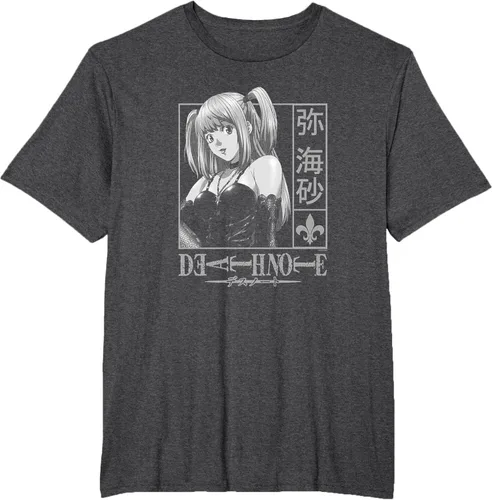 Vista 16 de Death Note Camiseta de anime Misa Kanji Frame Negro