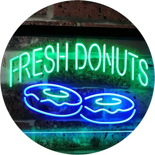 Vista 20 de ADVPRO Fresh Donuts - Letrero de neón LED de doble color, color azul y rojo, 12 x 8.5 pulgadas, st6s32-i2072-br