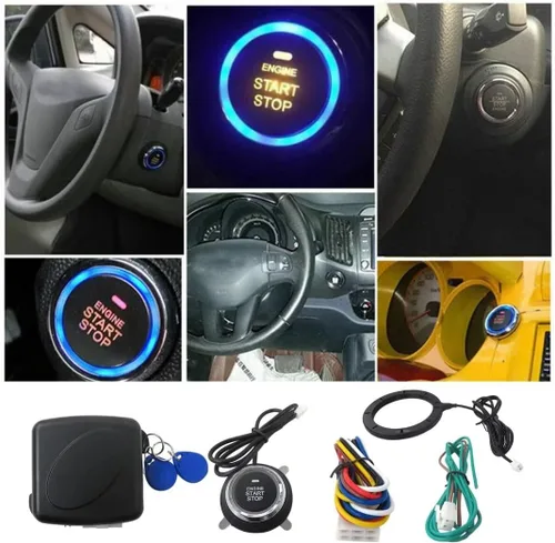 Vista 6 de Arrancador automático del interruptor del motor de encendido del botón de encendido del motor de 12V del coche