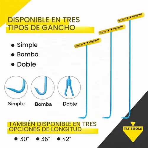 Vista 4 de Handy Hook - Estándar - Extremo de gancho individual (1 paquete - 30 pulgadas gancho práctico - extremo de gancho individual)