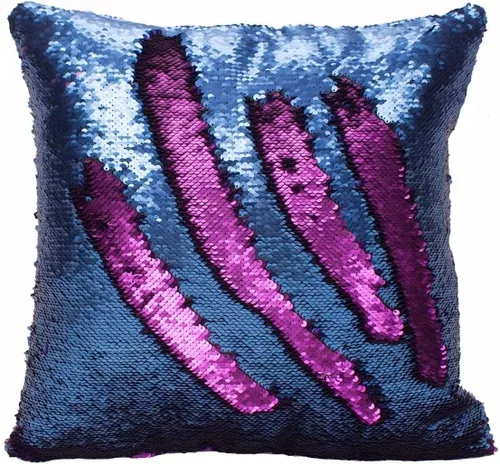 Vista 13 de MOCOFO Fundas de almohada decorativas de lentejuelas mágicas reversibles 16x16-2 de plata a oro + 2 de oro a negro de ante premium para habitación 4