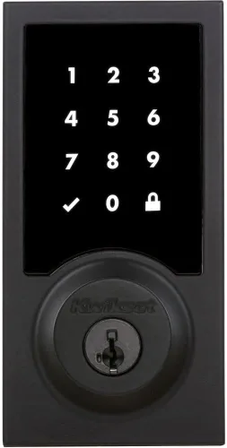 Vista 2 de Kwikset Cerradura inteligente electrónica SmartCode con pantalla táctil de entrada sin llave 916 con seguridad SmartKey y tecnología ZigBee 3.0