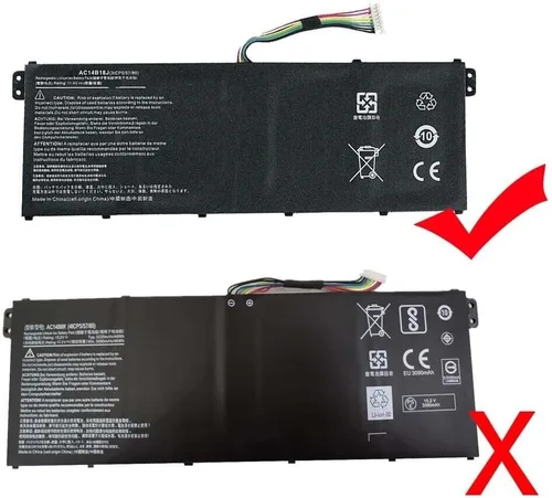 Vista 3 de Batería de repuesto compatible con Aspire E3-111 E3-112 E3-112M ES1-511 ES1-512 V3-111 V5-122 V5-132 Chromebook 11 CB3-111 13 CB5-311 15 C910 AC14BB