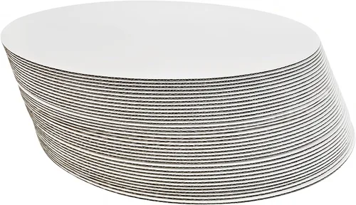 Vista 7 de ONE MORE [35 piezas] Tabla redonda para tartas de 12 pulgadas, desechable, base circular para tartas, base redonda revestida de 12 pulgadas, paquete
