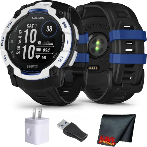 Vista 9 de Garmin Instinct 3 45mm, AMOLED, reloj inteligente GPS para exteriores, reloj inteligente táctico de fitness 24/7, 18 días de duración de batería