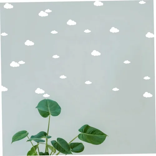 Vista 2 de TOYANDONA 96 unids nube etiqueta pared etiqueta niños decoración habitación vinilo calcomanías mural PVC para guardería