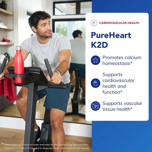 Vista 3 de Pure Encapsulations PureHeart K2D - Suplemento para la salud del corazón* - con vitamina K2 y D3 - Colecalciferol Vitamina D y MK-7 - Sin OMG