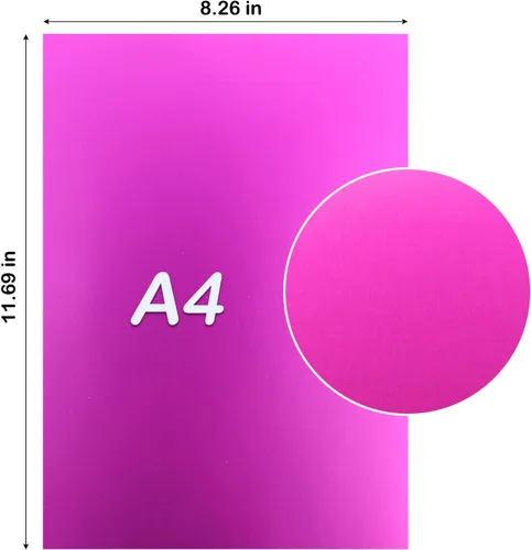 Vista 2 de 24 hojas de papel metálico para tarjetas, 12 colores surtidos, hojas de papel de aluminio para fiestas, cartulina A4, 8.82 oz/m², 92 libras