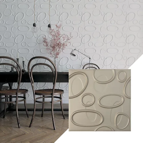 Vista 12 de Ekena Millwork WP20X20FEWH 19 5/8 pulgadas de ancho x 19 5/8 pulgadas de alto Felix EnduraWall Decorativo 3D Panel de pared cubre 2.67 pies cuadrados