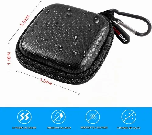 Vista 4 de Estuche para lector de tarjetas con chips, soporte duro para bolsa de transporte cuadrado A-SKU-0485 sin contacto y lector de chips con cable