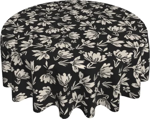 Vista 61 de Giwawa Mantel de Mesa Redondo con Bandera de EE. UU., Mantel Americano con Estrellas, Mariposas, Círculo, 152 cm. Mantel del 4 de julio, Día