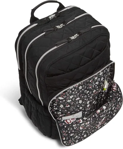 Vista 2 de Vera Bradley Mochila Campus XL Performance Twill para mujer, Negro