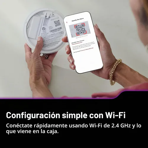 Vista 7 de Kidde Detector inteligente de humo y monóxido de carbono habilitado por la aplicación Kidde con cableado, respaldo de batería AA, alertas de voz