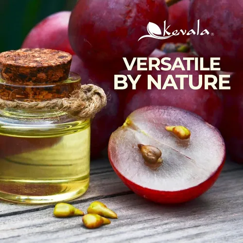 Vista 3 de Kevala Aceite de semilla de uva – Tamaño a granel 17.5 libras, usos de cocina y cuidado del cabello, vegano