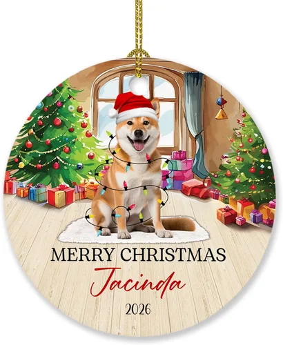 Vista 21 de Adorno personalizado de caniche negro, regalo para perro, mamá, perro, papá, adorno de Navidad único de perro caniche negro 2025, adorno de caniche