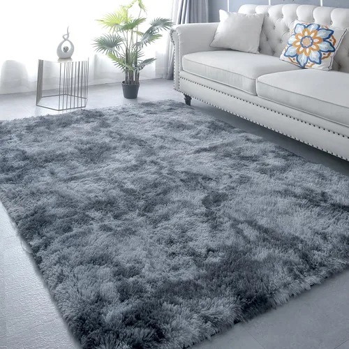 Vista 28 de Alfombra redonda beige para dormitorio: alfombra suave y esponjosa de 4 x 4 pies para sala de estar, alfombra redonda de felpa peluda