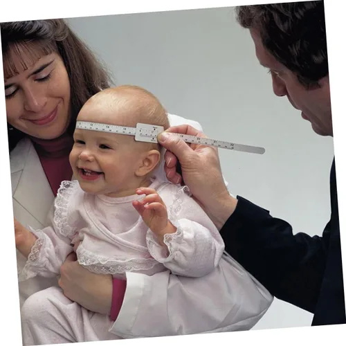 Vista 5 de UKCOCO Cinta de circunferencia de cabeza infantil de 24 pulgadas de tela suave, regla calibrada precisa para seguimiento pediátrico del crecimiento
