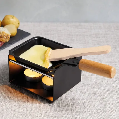 Vista 4 de Espátula de raclette de madera para sartenes antiadherentes, parrillas de queso, tablas gourmet, sartenes, fondue, 8