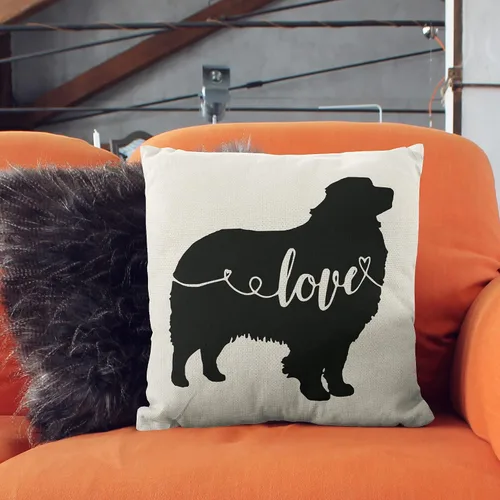 Vista 2 de Fundas de almohada de pastor australiano, regalos de pastor australiano, 18 x 18 pulgadas, funda de almohada decorativa para perros, regalos