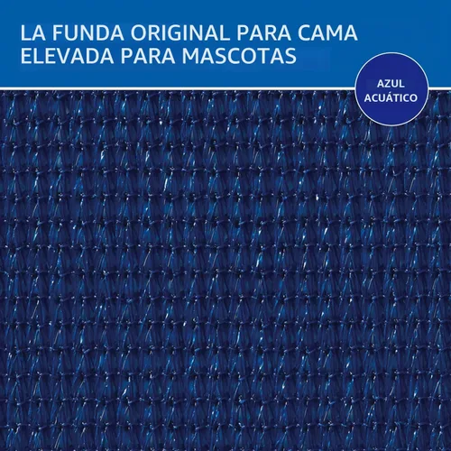Vista 5 de Coolaroo The Original - Funda de repuesto para cama elevada para mascotas, tamaño mediano, azul acuático