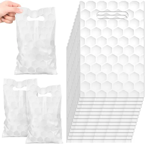 Vista 9 de Sinmoe 50 bolsas de regalo de baloncesto con asa, bolsas de plástico para regalos de fiesta de baloncesto, bolsa de dulces para niños y hombres
