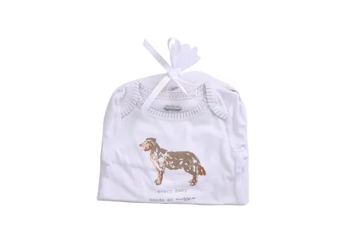 Vista 2 de Mud Pie Babero y oruga con estampado de perro Bulldog, Aussie