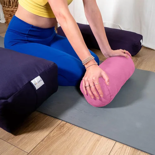Vista 17 de Sol Living Almohada de yoga rectangular para meditación, accesorios de meditación de algodón, almohada de meditación restaurativa de yoga, almohada