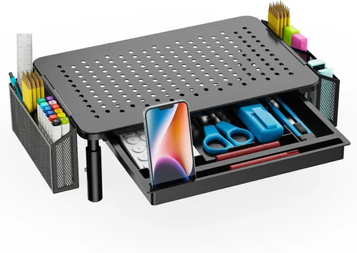 Vista 36 de WALI Soporte para monitor de computadora para escritorio, elevador Negro