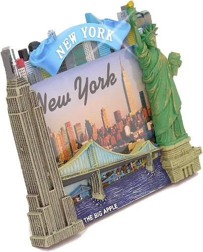 Vista 2 de Marco de fotos de la ciudad de Nueva York para fotos de 4 x 6 pulgadas de la colección de marcos de fotos de Nueva York (6.75 pulgadas de alto)