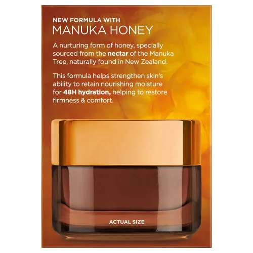 Vista 3 de L'Oreal Paris Skincare Age Perfect Hydra Nutrition Bálsamo nocturno de miel ultra nutritivo, hidratante facial para reconfortar, mejorar