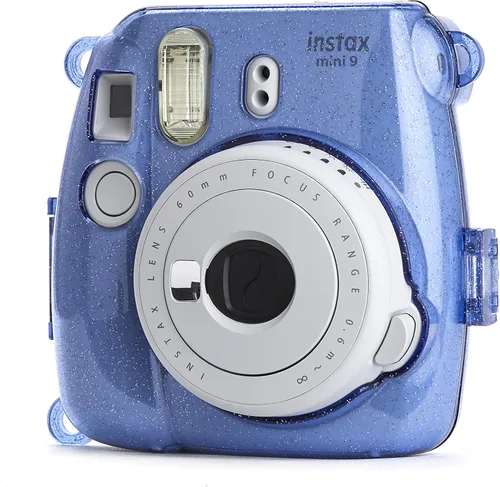 Vista 4 de Estuche rígido con purpurina para cámaras Fuji Instax mini, color azul cobalto, valor superior