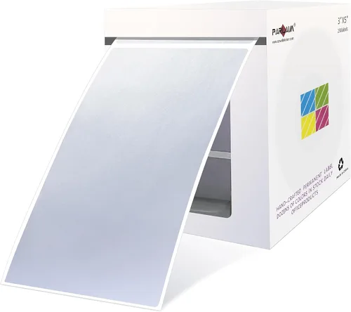 Vista 20 de PARLAIM 5 x 3 pulgadas Rectángulo de colores pegatinas de inventario, 1000 unidades de 4 rollos de etiquetas adhesivas cuadradas para cajas móviles