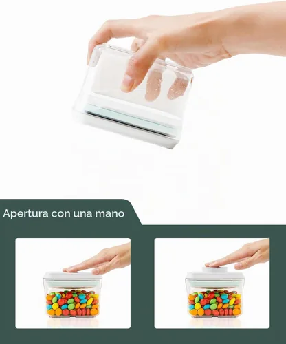 Vista 4 de Recipiente hermético pequeño, 0.3 cuartos de galón con tapa emergente